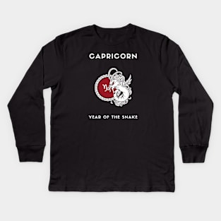 CAPRICORN / Year of the SNAKE Kids Long Sleeve T-Shirt